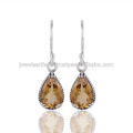 Natural Citrine Gemstone 925 Sterling Silver Earring